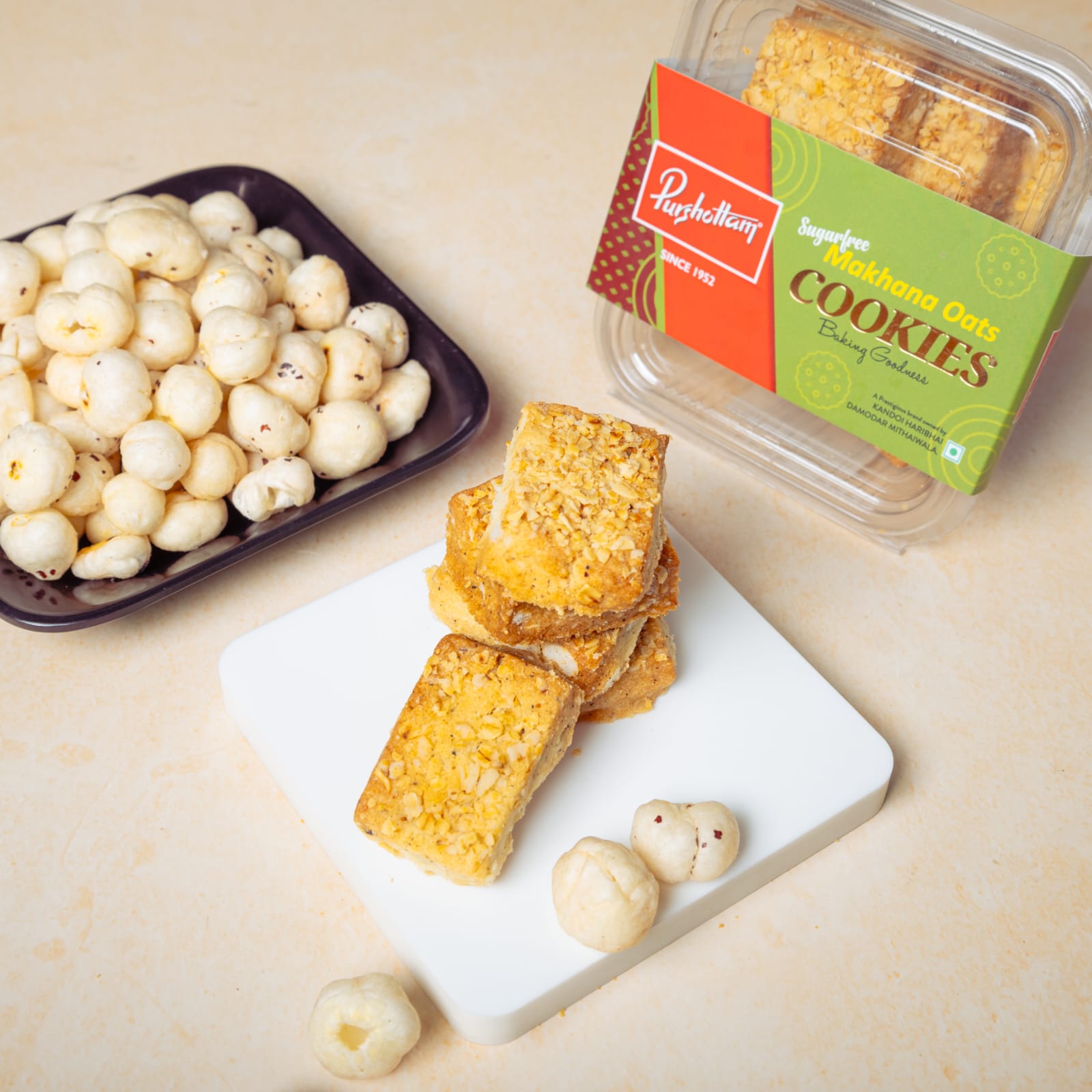 Buy Sugarless Makhana Oats Cookies Online in India